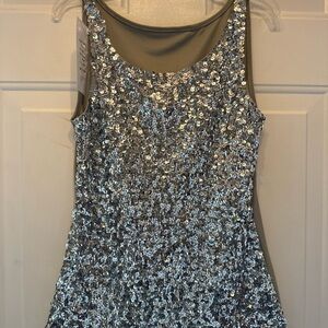 Shimmering Silver Sequin Camisole